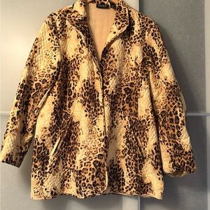 Leopard Print Quilted Jacket